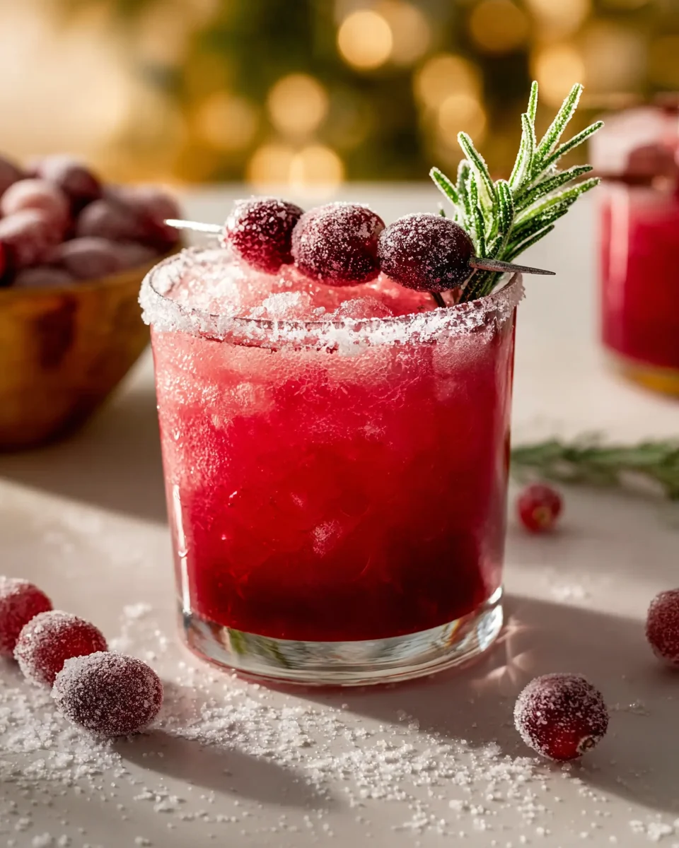 Frosted Mistletoe Margarita – Einfache alkoholfreie Weihnachts-Punch