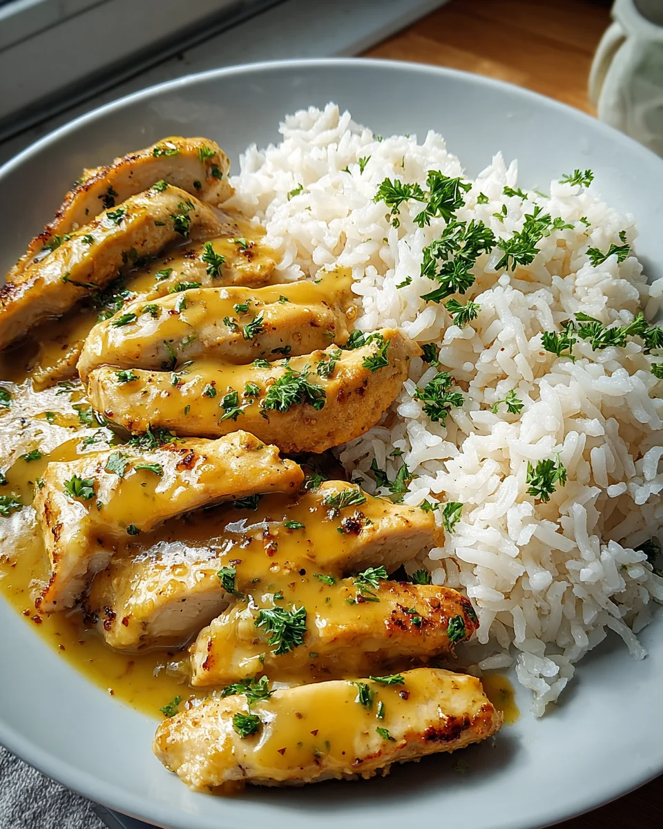 Honig Senf Hähnchen mit Reis – Ein köstliches Rezept!