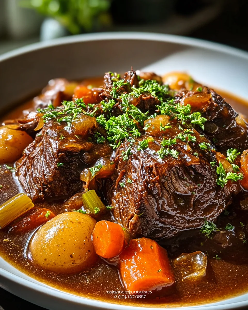 Sonniger Schmorbraten: Ultimativ & saftig mit reichlich Sauce.