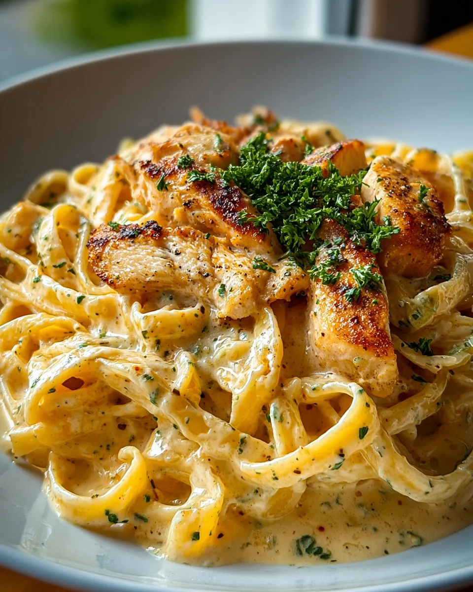 Cremige Hähnchen Alfredo Nudeln: Dein einfaches Traumrezept!