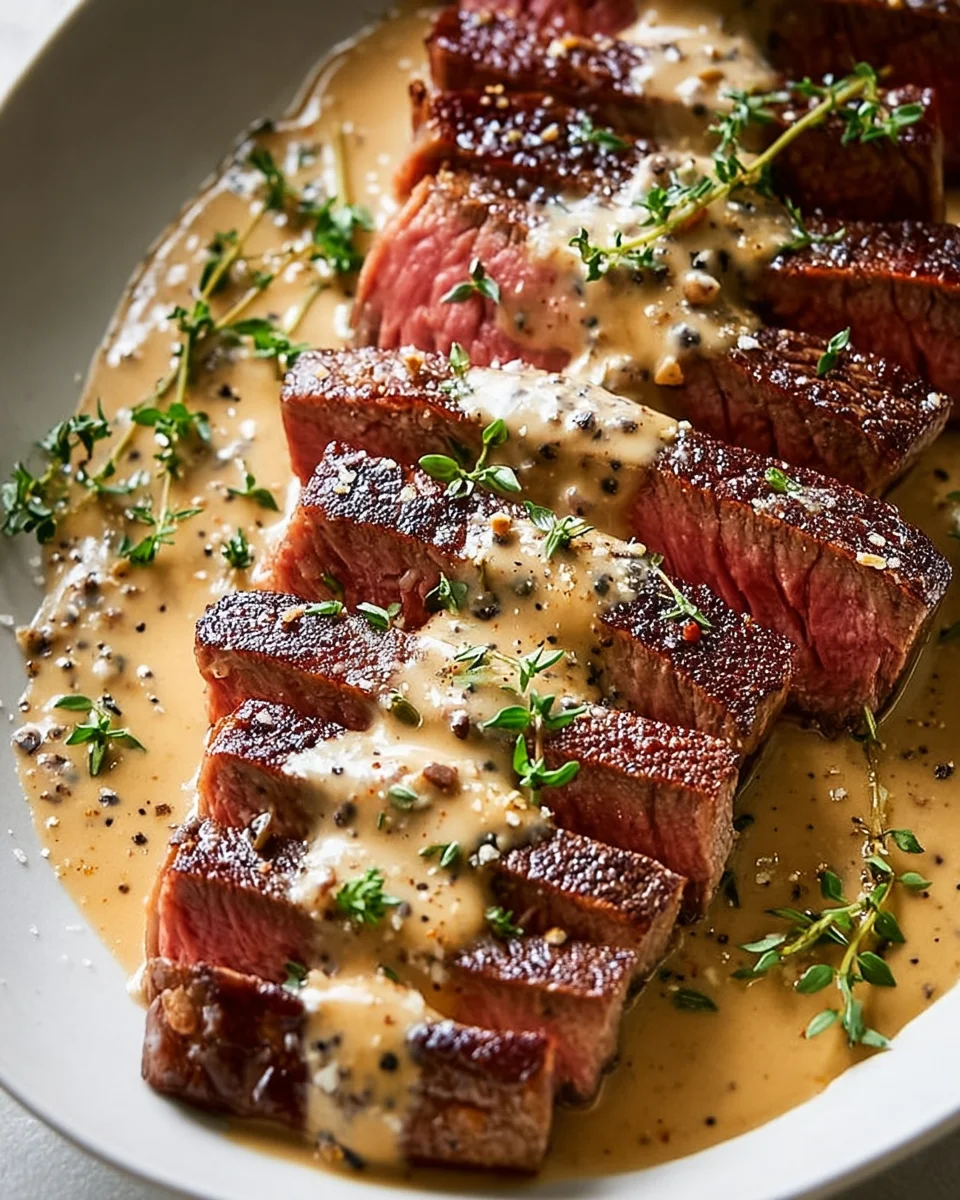 Französisches Steak mit Cognac-Alternativsauce genießen