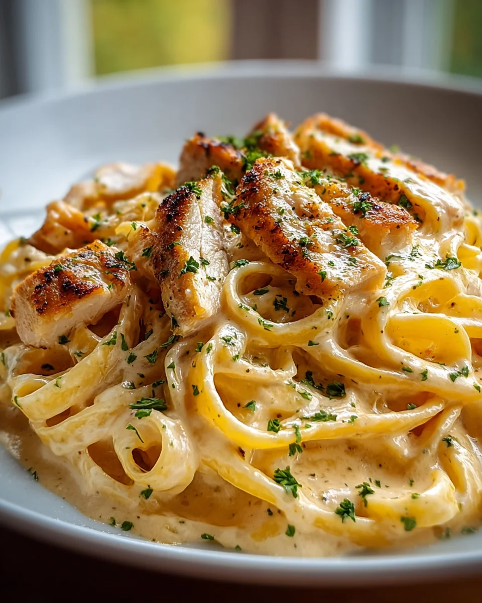 Cremige Hähnchen Alfredo Nudeln: Dein einfaches Traumrezept!