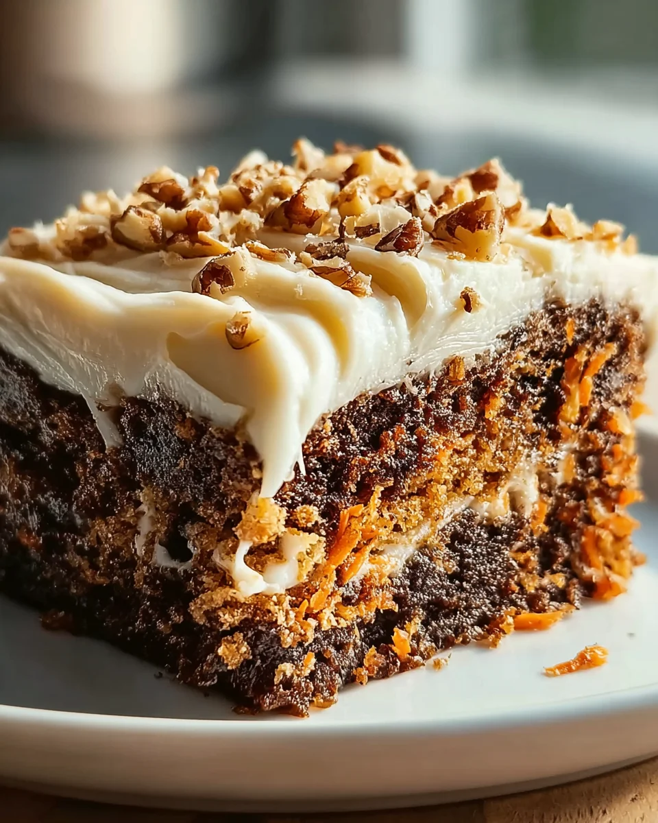 Schoko Karottenkuchen mit Frischkäse-Frosting – Himmlisch lecker!