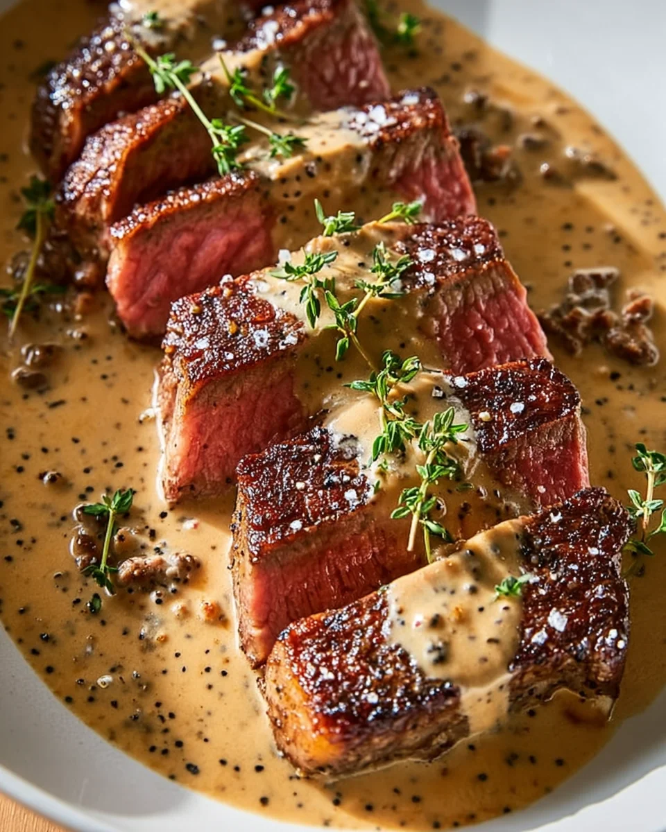 Französisches Steak mit Cognac-Alternativsauce genießen