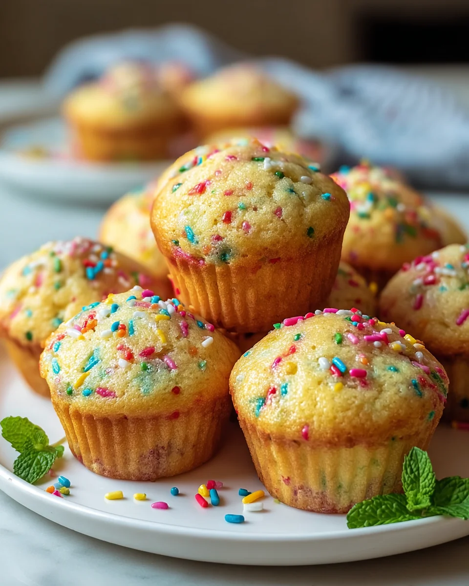 Mini Funfetti Joghurt Muffins – Bunte Leckerei für jeden Anlass!
