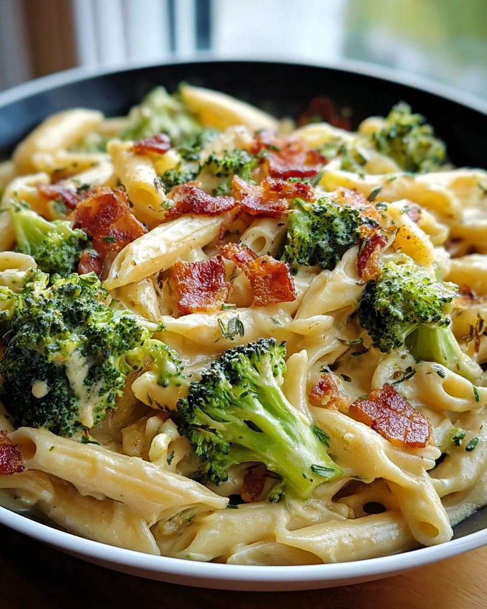 Cremige Pastapfanne mit Brokkoli und Beef Bacon genießen!