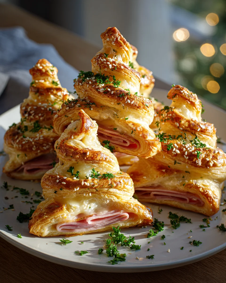Beef Ham Cheese Puff Pastry Christmas Trees – Festliche Leckerei!