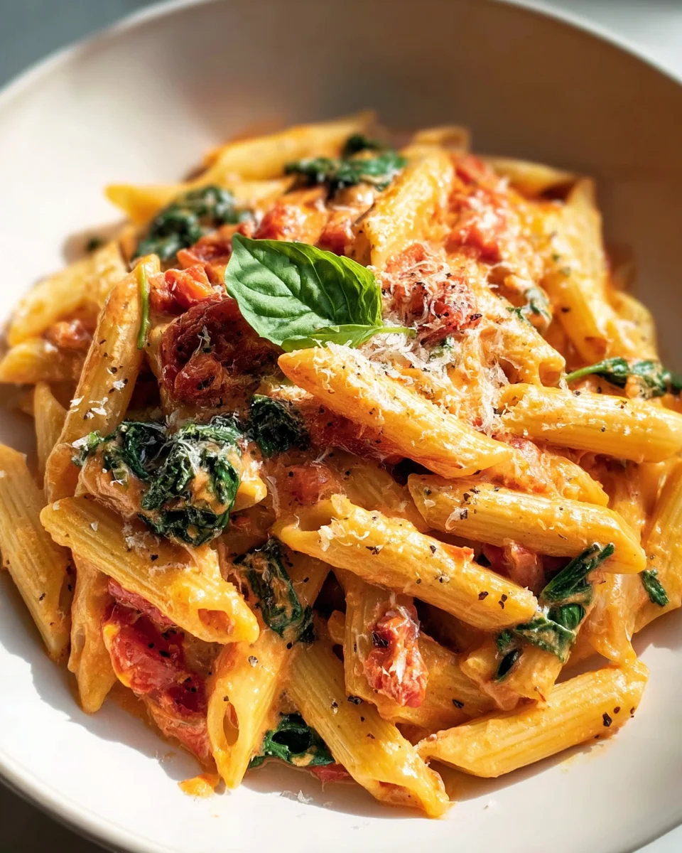 Leckere Tomatensauce mit Spinat für perfekte Pasta!