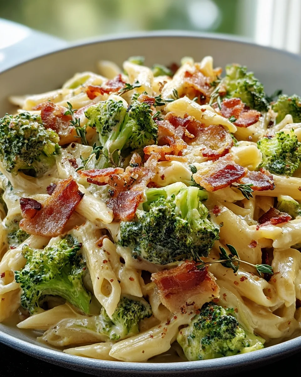 Cremige Pastapfanne mit Brokkoli und Beef Bacon genießen!