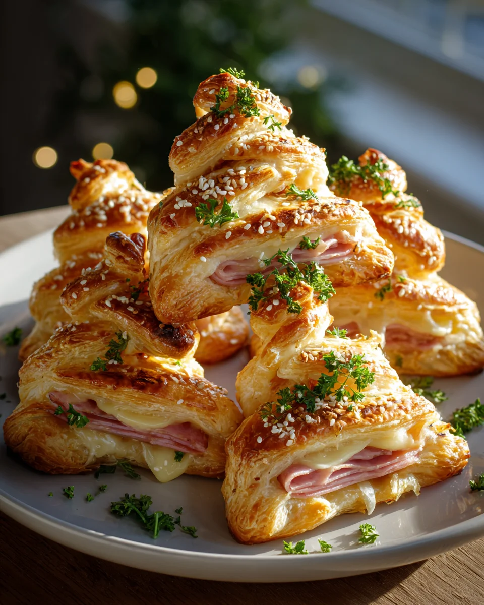 Beef Ham Cheese Puff Pastry Christmas Trees – Festliche Leckerei!