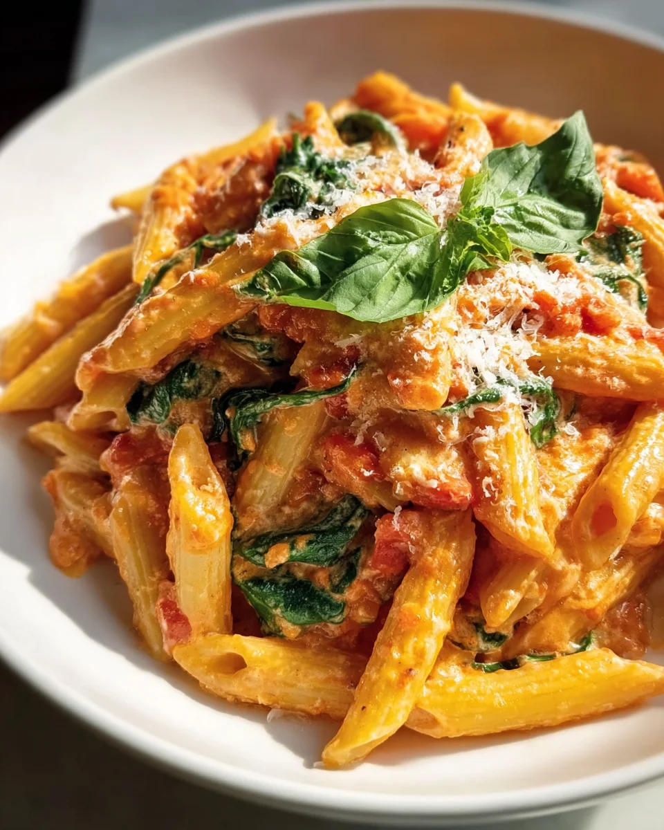 Leckere Tomatensauce mit Spinat für perfekte Pasta!