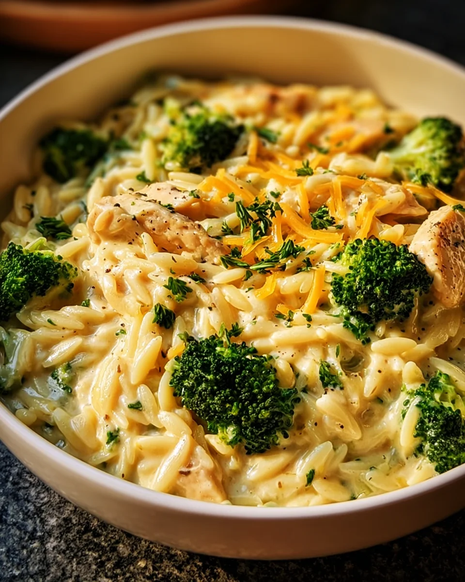 Cremiges Hähnchen Brokkoli Orzo Rezept – Schnell und Lecker!