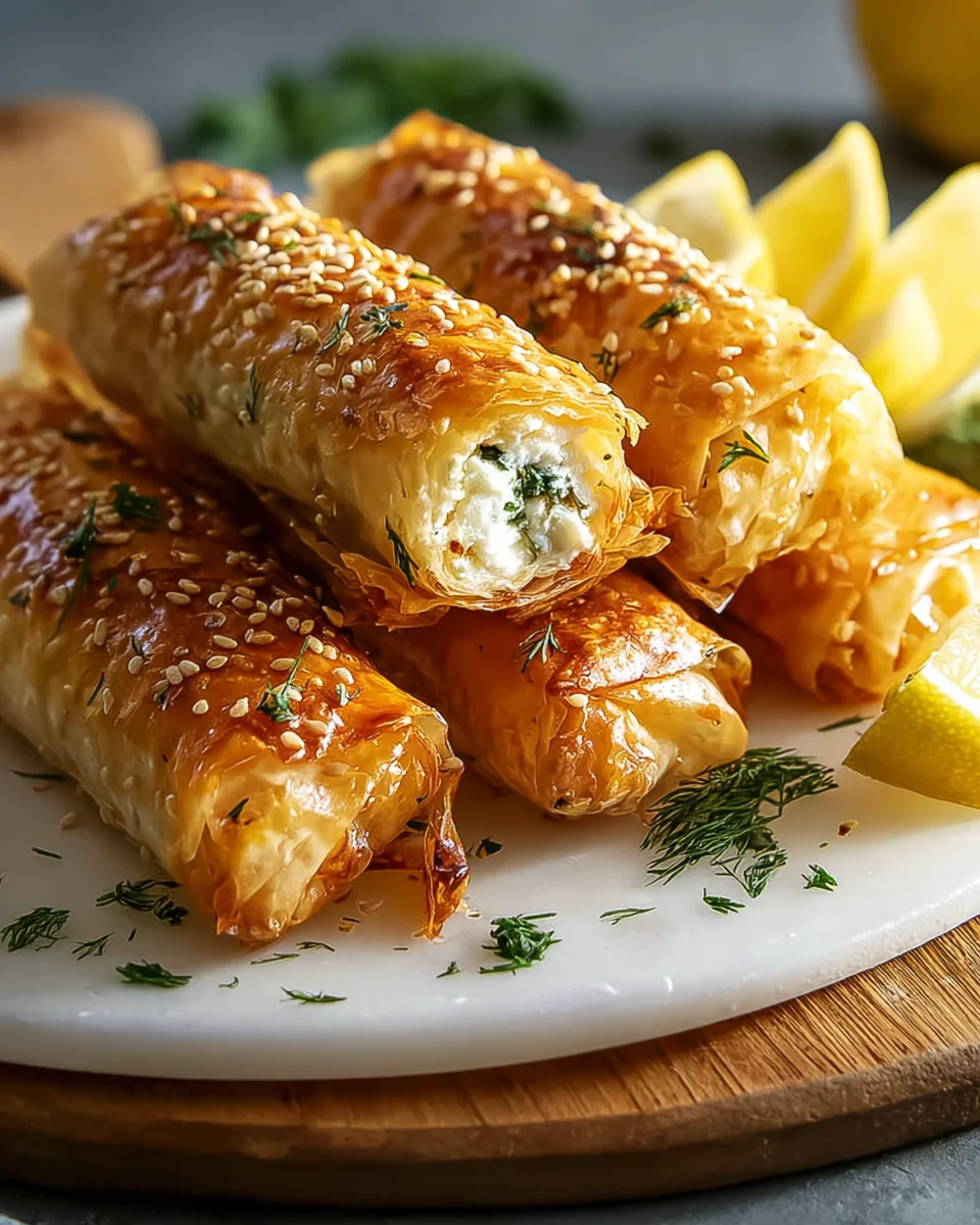 Knusprige Ofen Feta Rollchen – Einfach und Lecker genießen!