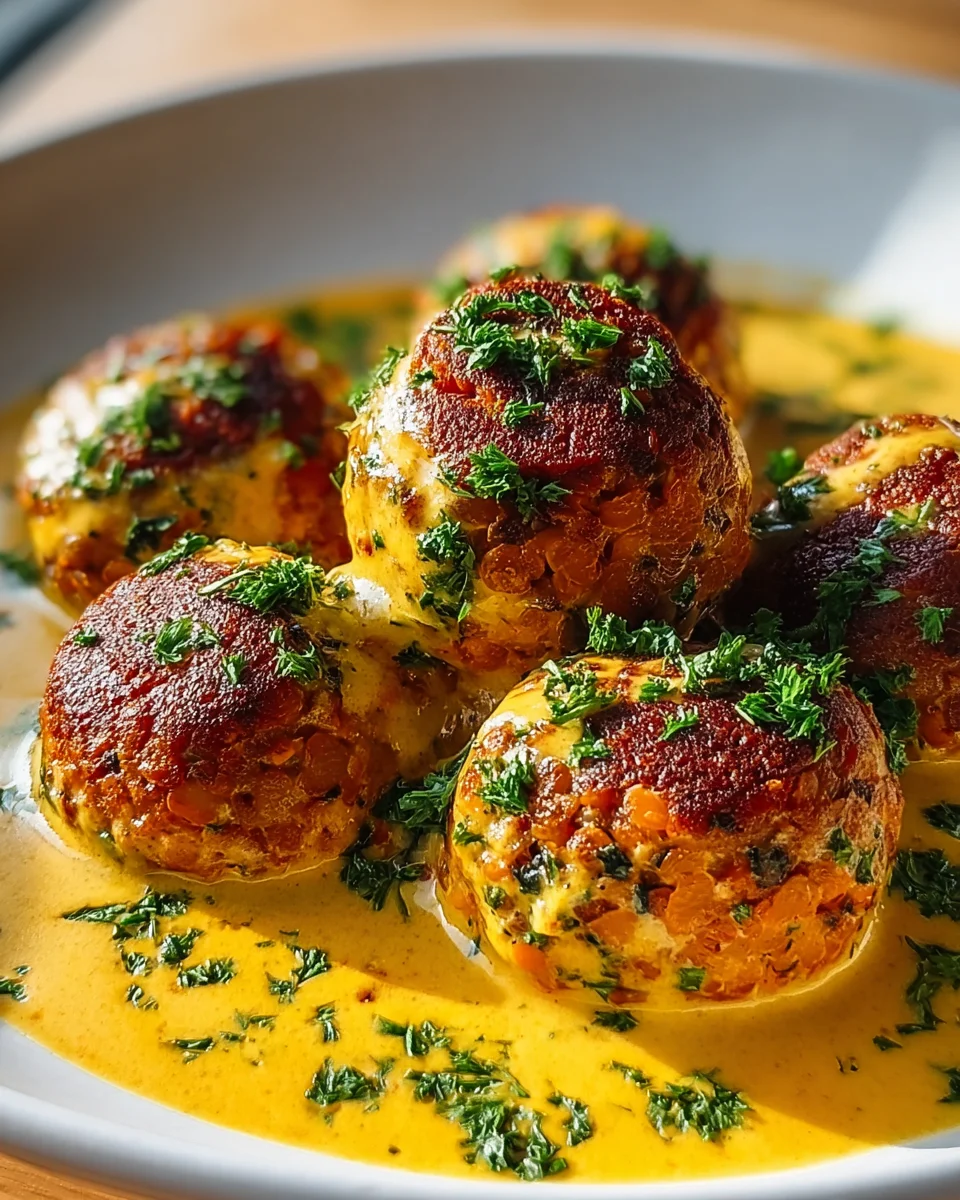 Vegane Linsenknödel in Curry Sauce – Einfach und Köstlich!