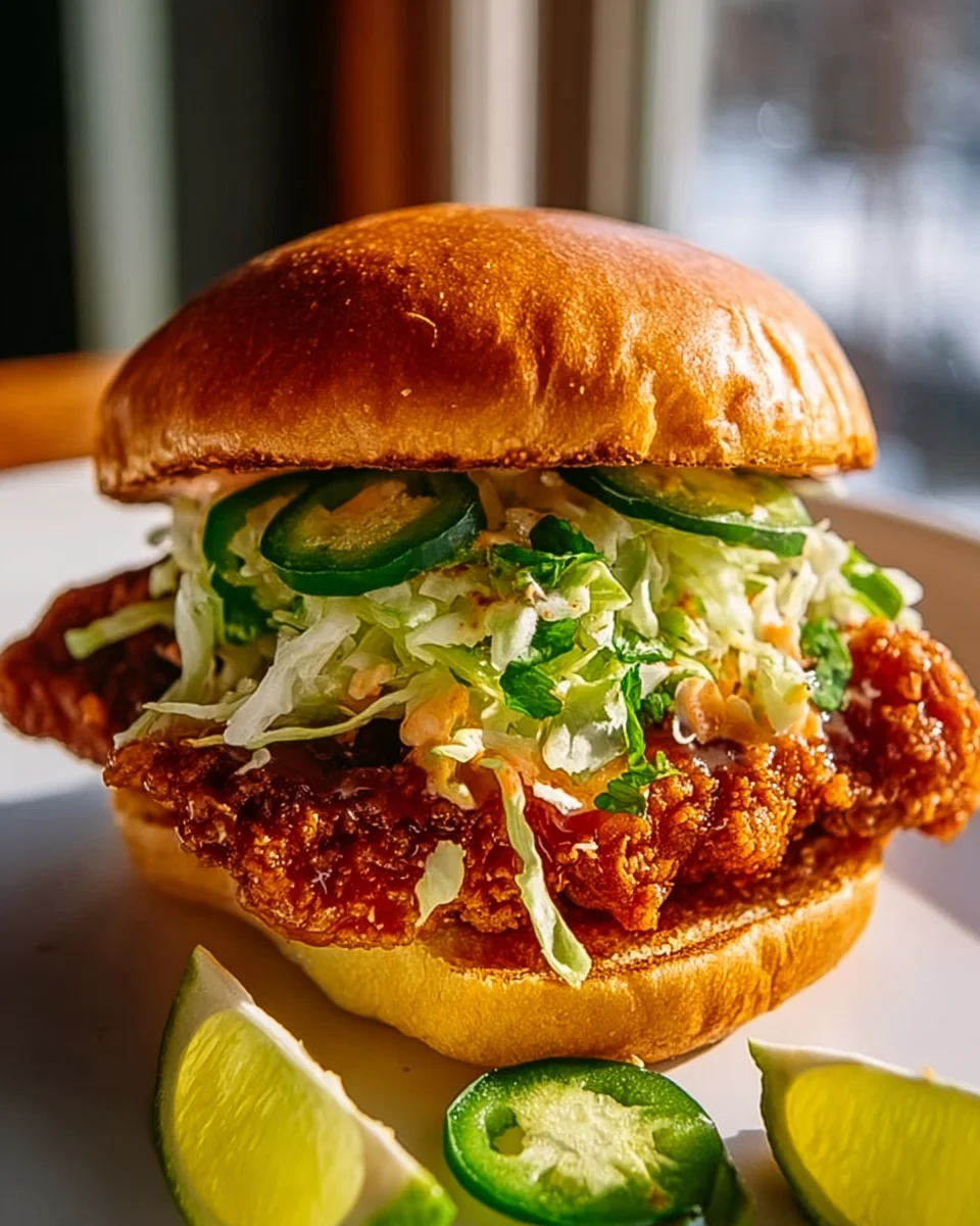 Köstliches Thai Fried Chicken Sandwich – Ein Genuss für Feinschmecker