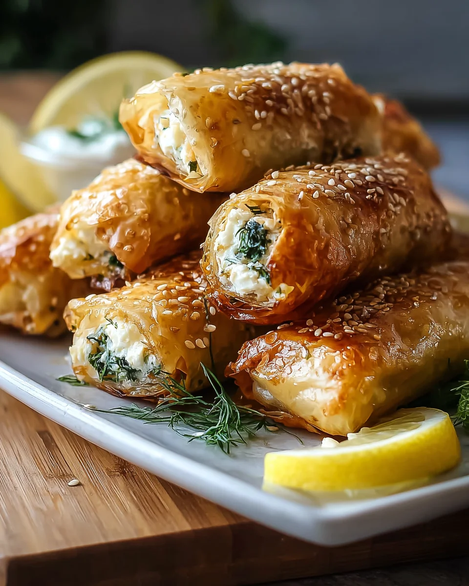 Knusprige Ofen Feta Rollchen – Einfach und Lecker genießen!