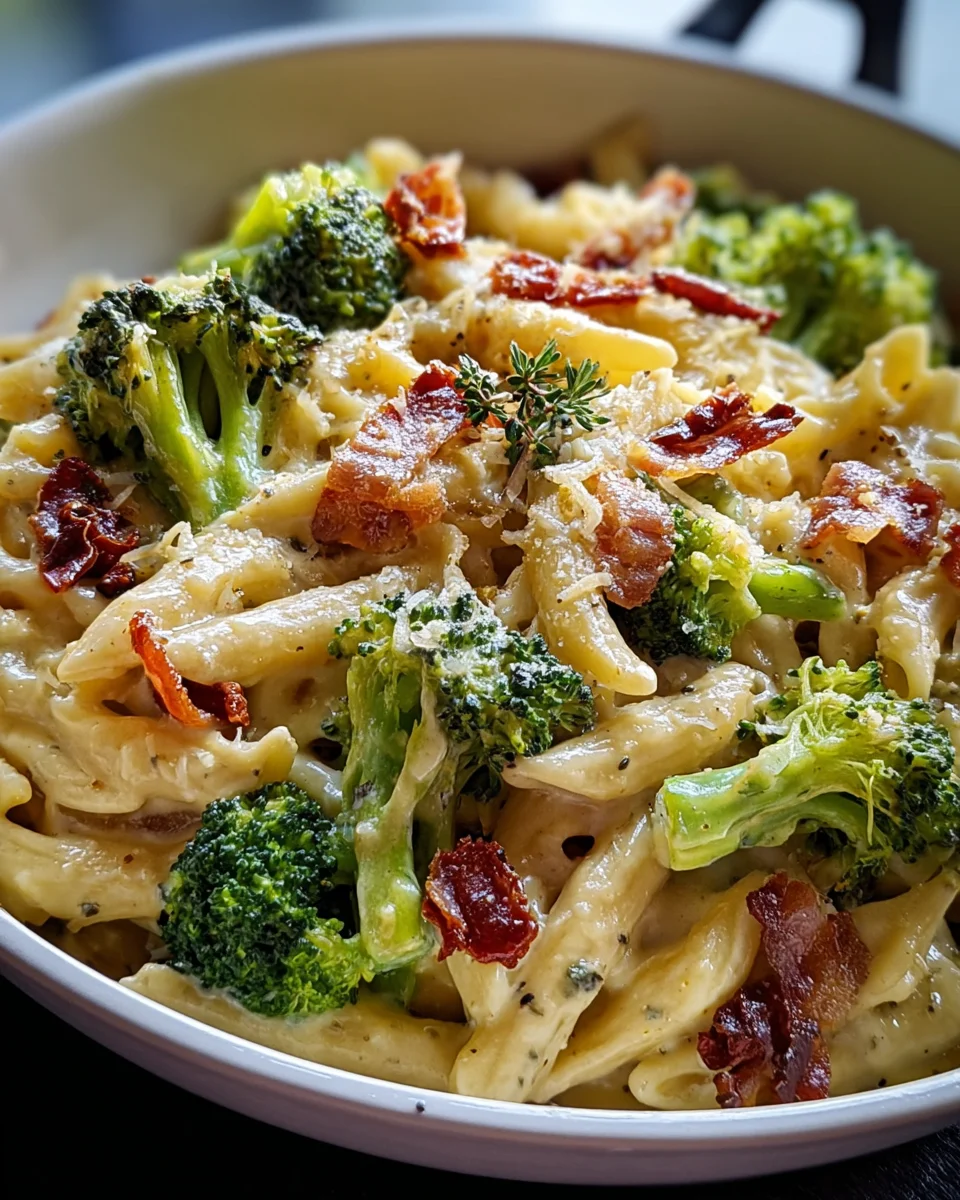 Cremige Pastapfanne mit Brokkoli und Beef Bacon genießen!