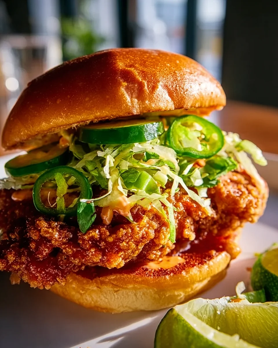 Köstliches Thai Fried Chicken Sandwich – Ein Genuss für Feinschmecker
