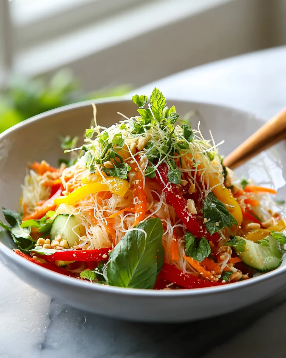 Frühlingsrollen-Salat mit würzigem Dressing – Ein ultimativer Genuss