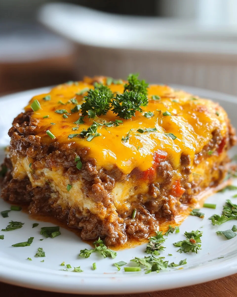 Leckerer Low Carb Cheeseburger Auflauf für Genießer!