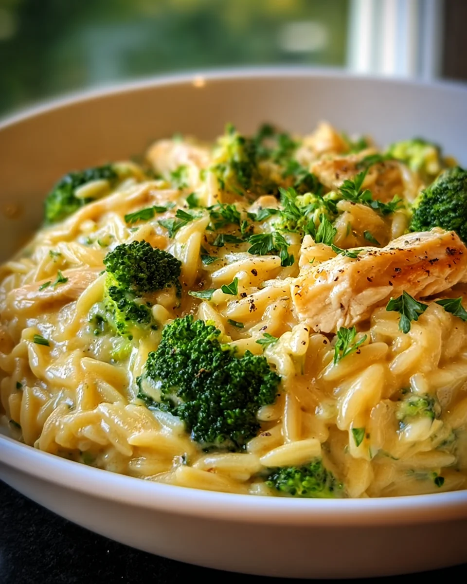 Rezept: Cremiges Hähnchen Brokkoli Orzo – Einfach Köstlich!