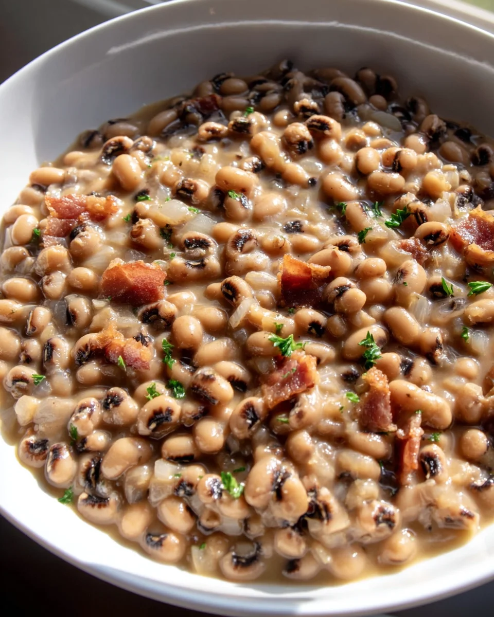 Schmackhafte Black Eyed Peas mit Rindfleisch und Bacon Rezept
