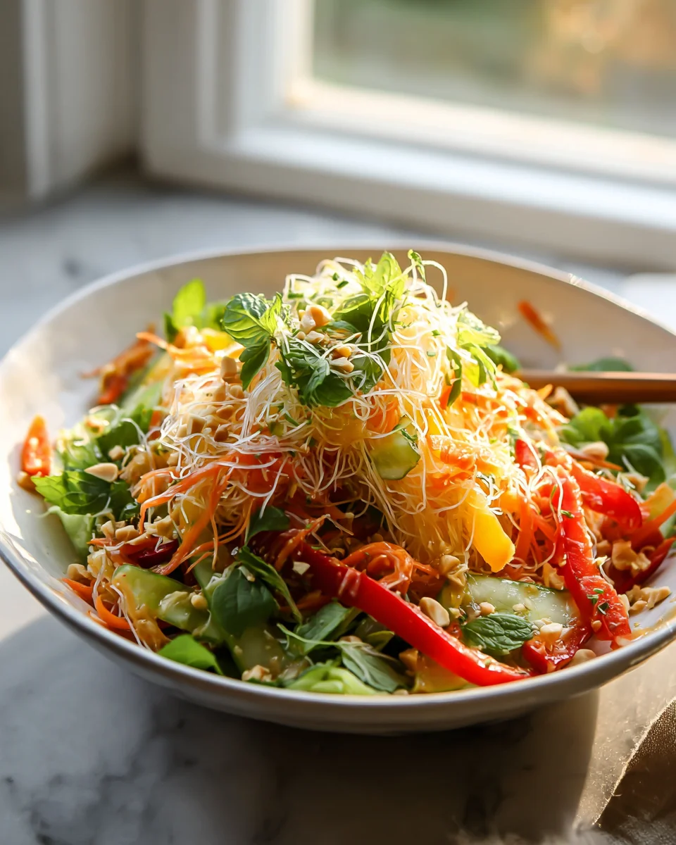 Frühlingsrollen-Salat mit würzigem Dressing – Ein ultimativer Genuss