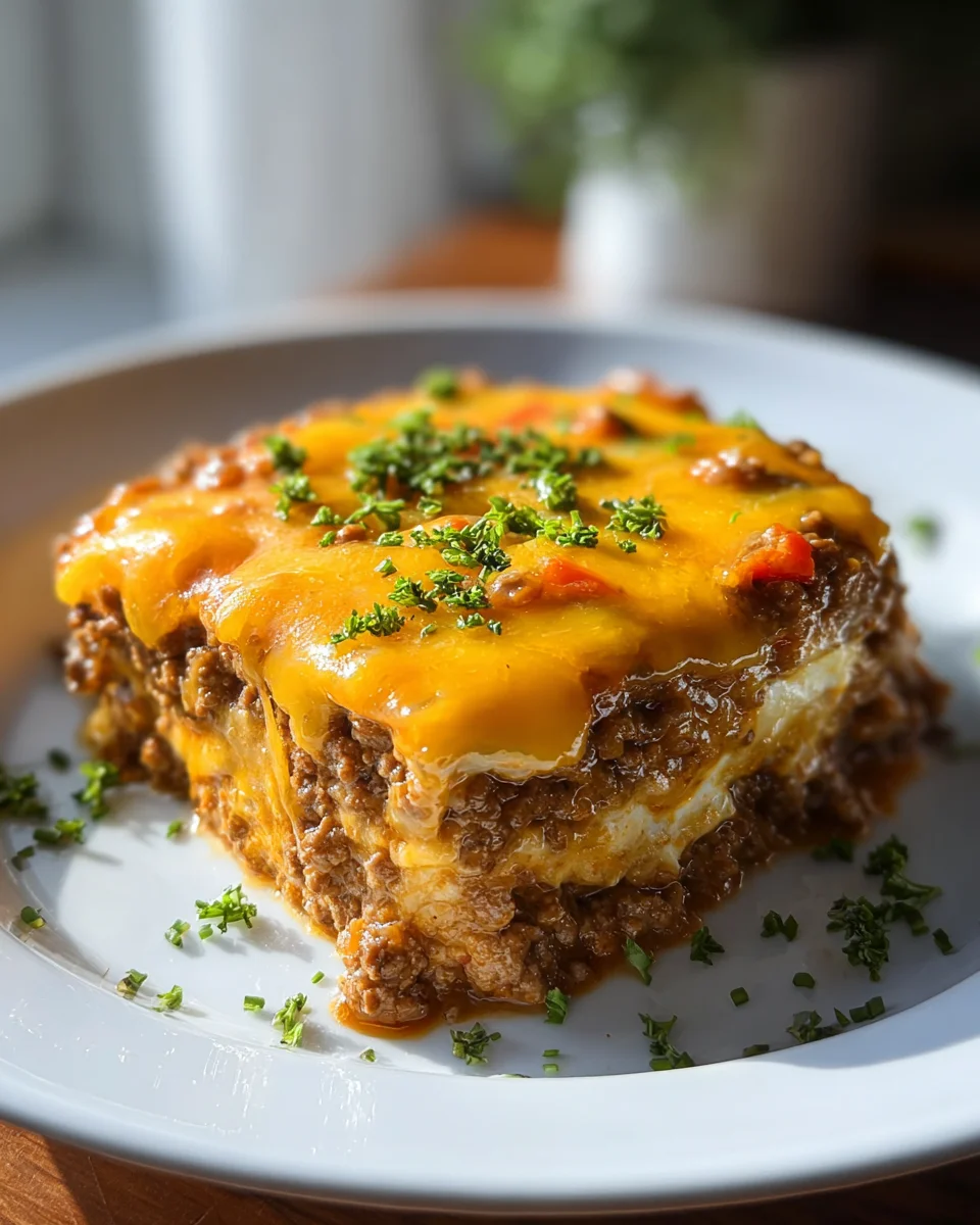 Leckerer Low Carb Cheeseburger Auflauf für Genießer!