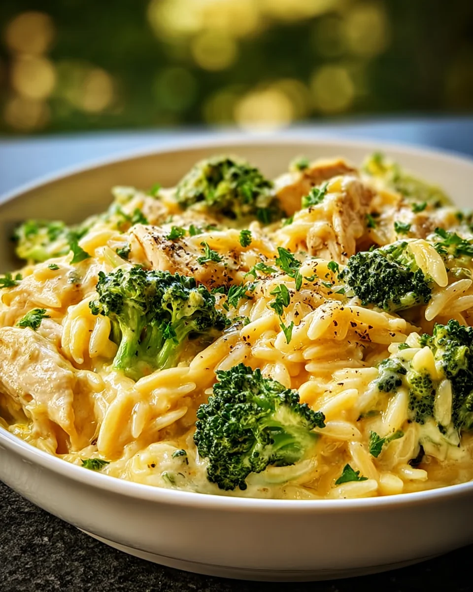 Rezept: Cremiges Hähnchen Brokkoli Orzo – Einfach Köstlich!