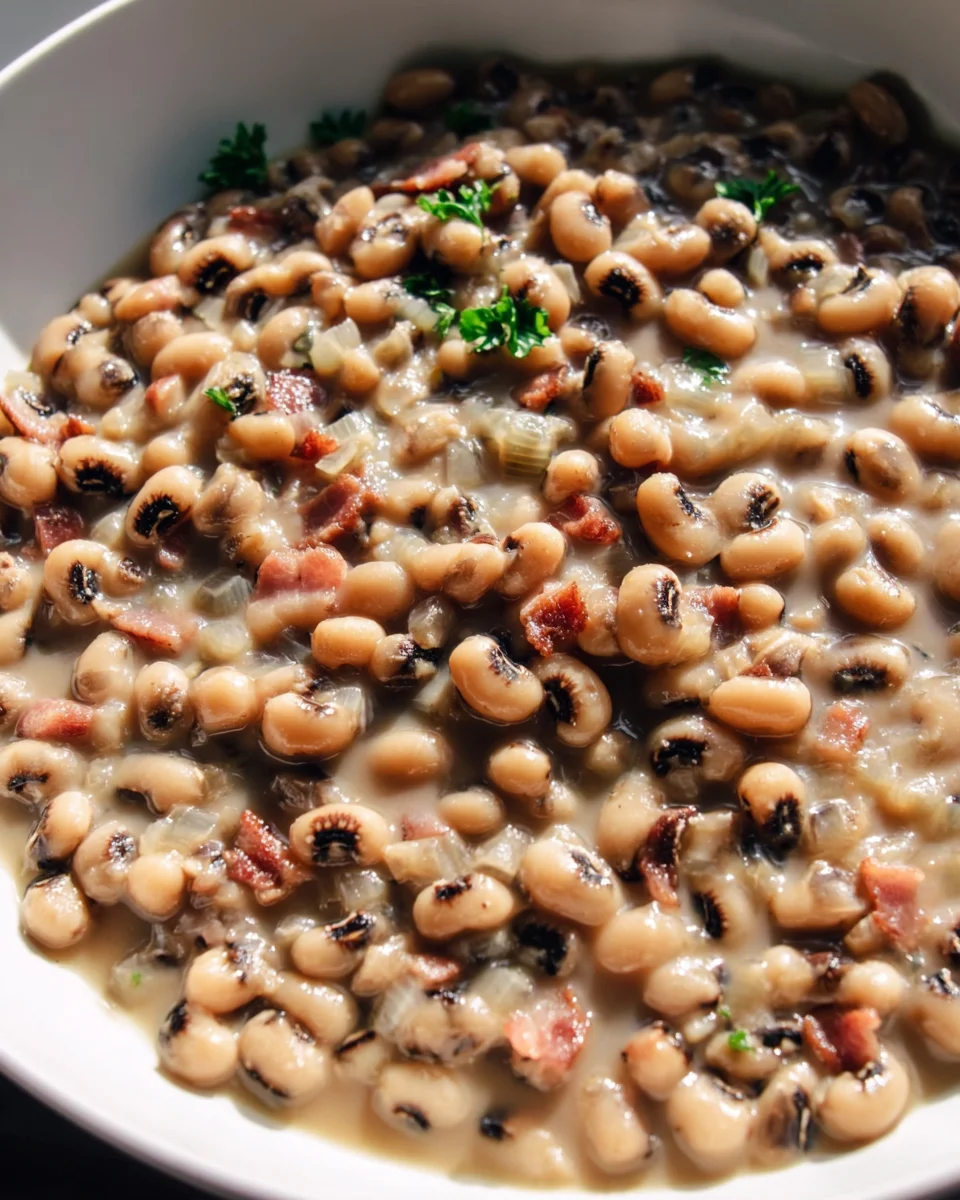 Schmackhafte Black Eyed Peas mit Rindfleisch und Bacon Rezept
