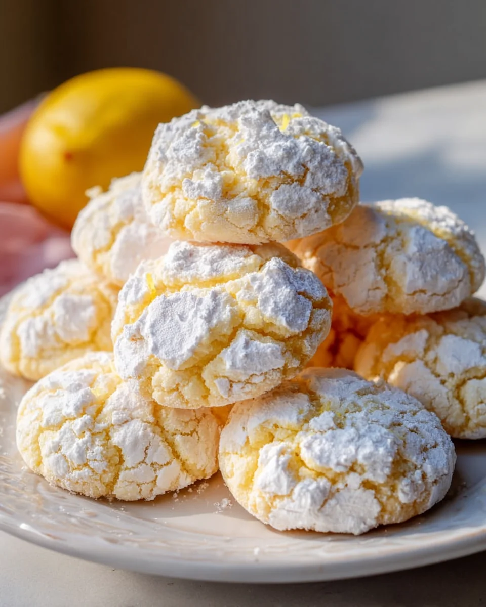 Zitronen Crinkle Kekse: Das Geheimnis für perfekte Risse!