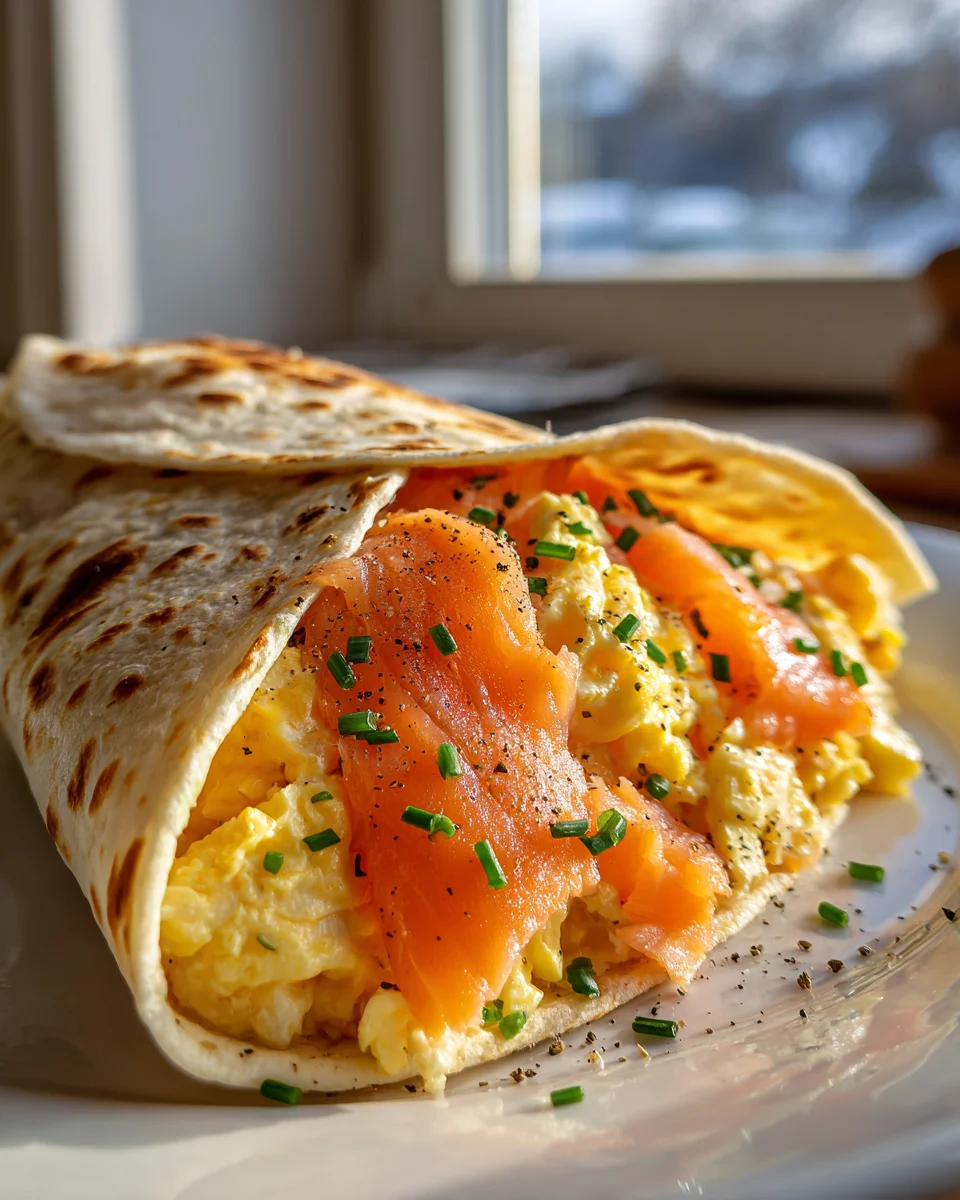 Räucherlachs & Rührei Wrap: Dein perfekter Frühstücks-Start!