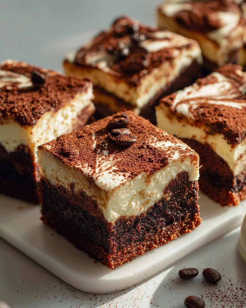 Verführerische Tiramisu Brownies – Ein himmlischer Genuss!