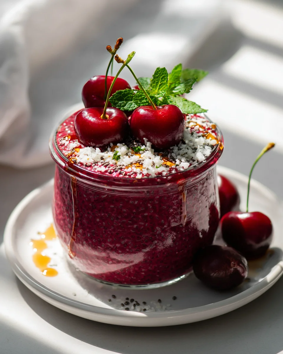 Gesunder Kirsch-Chia-Pudding: Dein leichtes Superfood-Dessert!