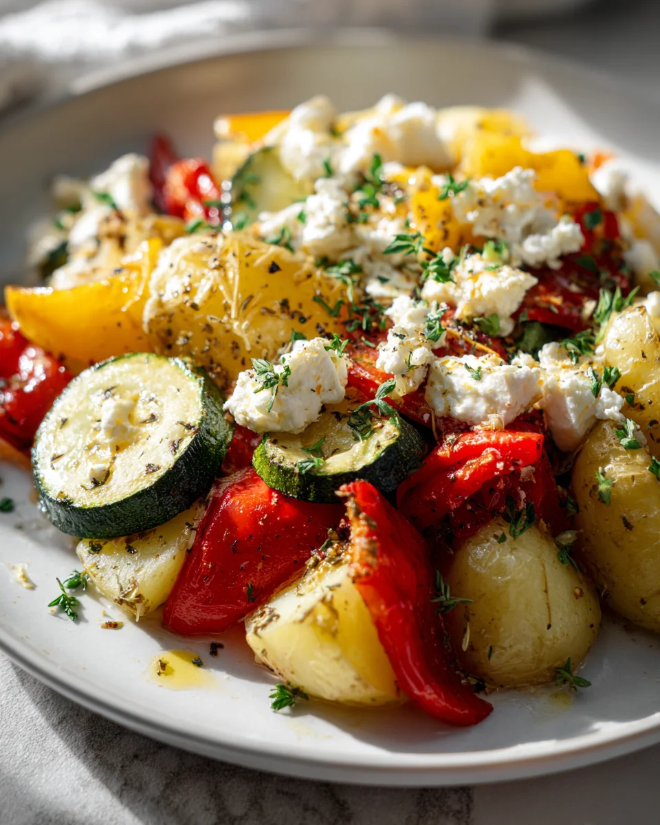 Schnelles Feta Kartoffeln Ofengemüse: Einfach unwiderstehlich!