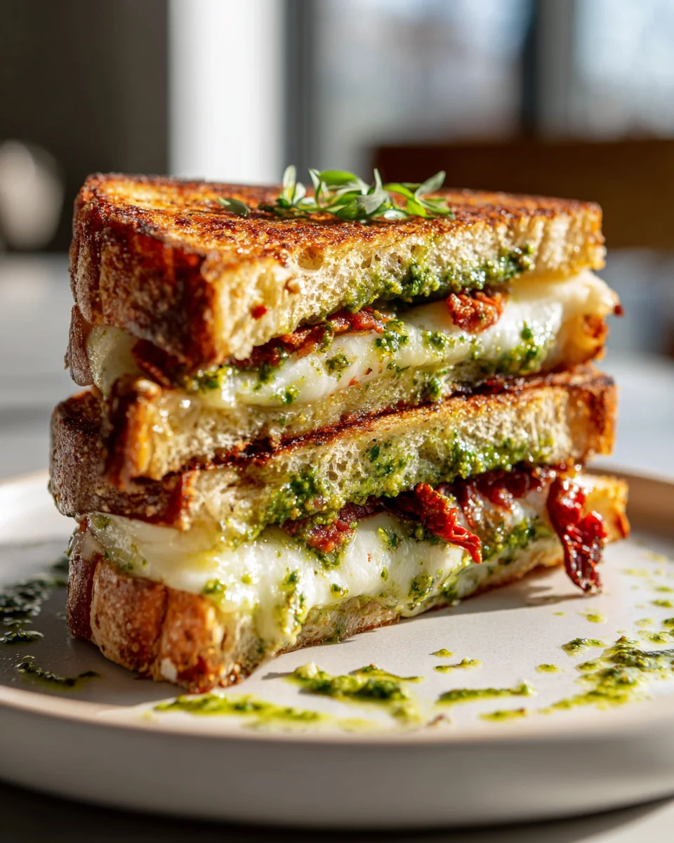 Sourdough Pesto Grilled Cheese: Herzhaft & unwiderstehlich!