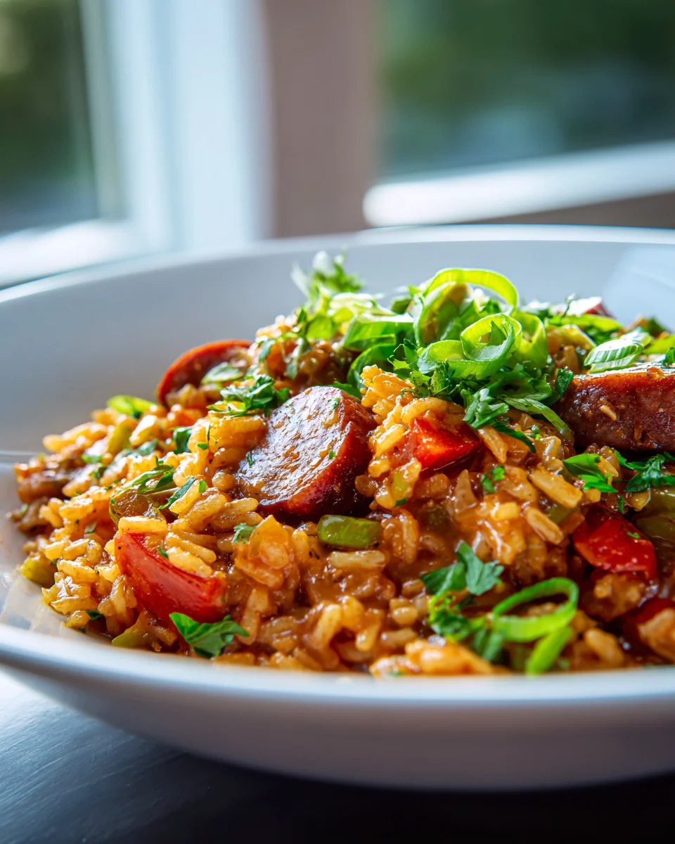 Cajun Wurst Reis Jambalaya: Würzig, einfach & unvergesslich!