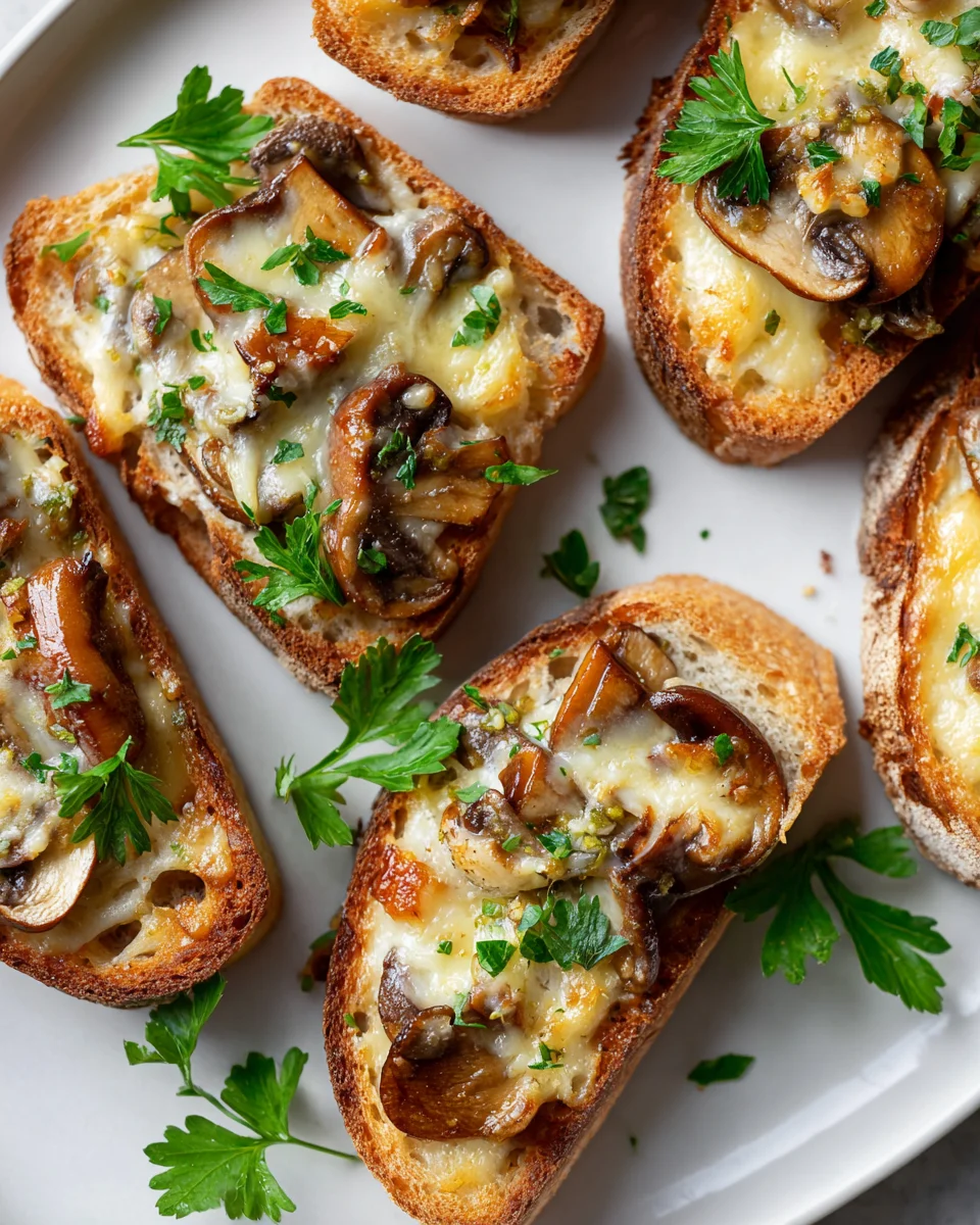 Unwiderstehliche Knusprige Käse-Beef-Champignon-Knoblauch Toasts