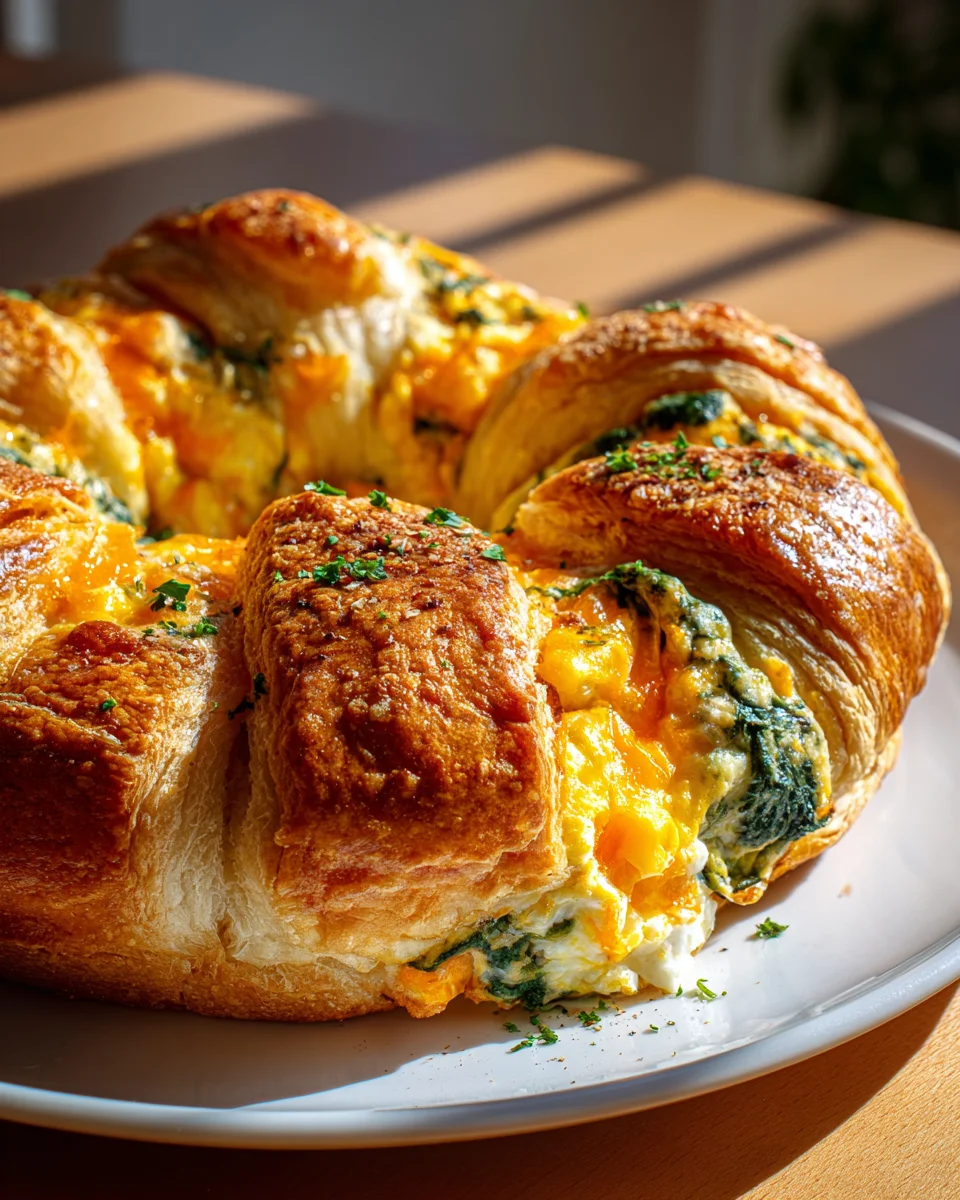 Spinat-Ei-Käse Crescent Ring: Schnell, lecker & zum Verlieben!