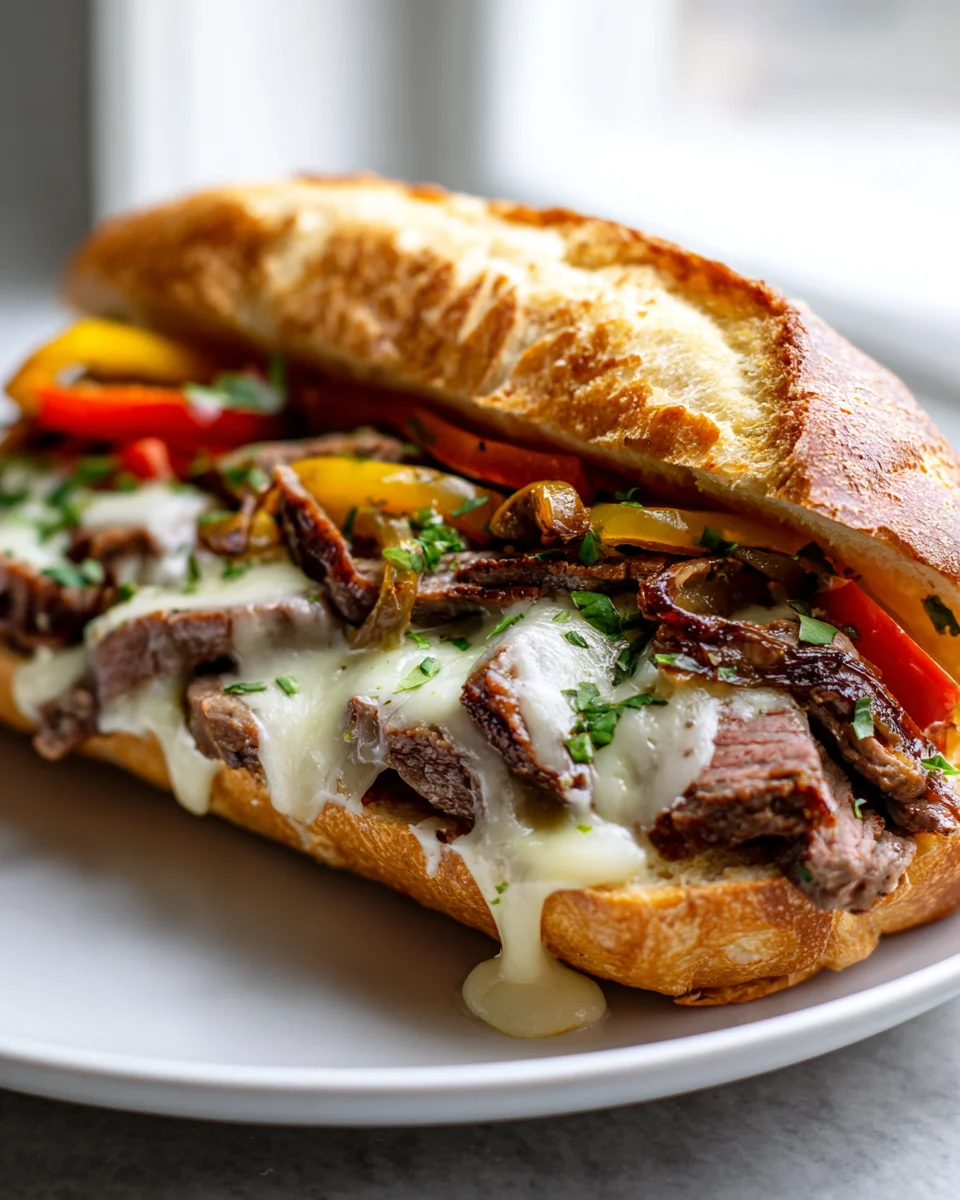 Authentisches Philly Cheesesteak mit Ribeye – jetzt genießen!