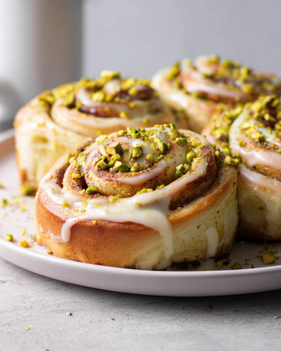 Kleine Pistazien Zimtschnecken: Schnell & unwiderstehlich.