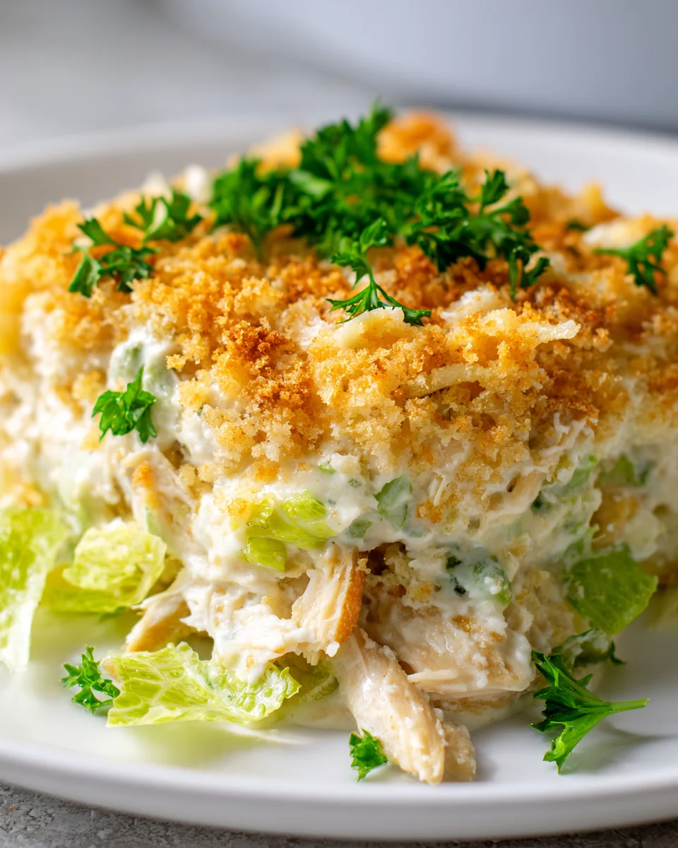 Hähnchen-Caesar-Auflauf: Herzhaft, käsig & einfach lecker!