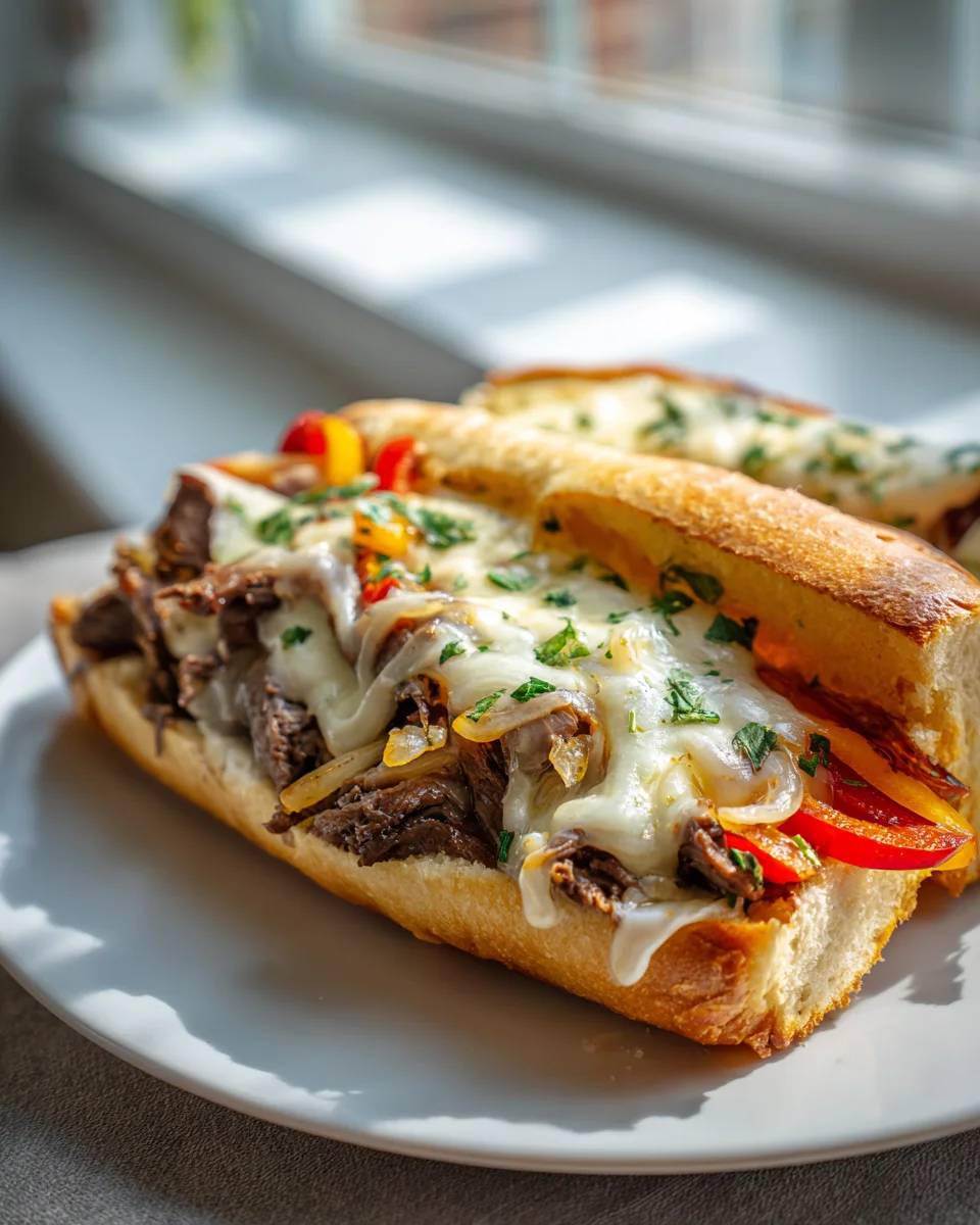 Authentisches Philly Cheesesteak mit Ribeye – jetzt genießen!