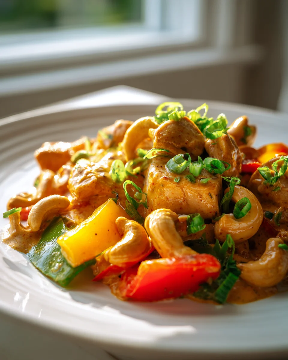 Paprika Hähnchen Stir Fry mit Cashewkernen – Blitzrezept!