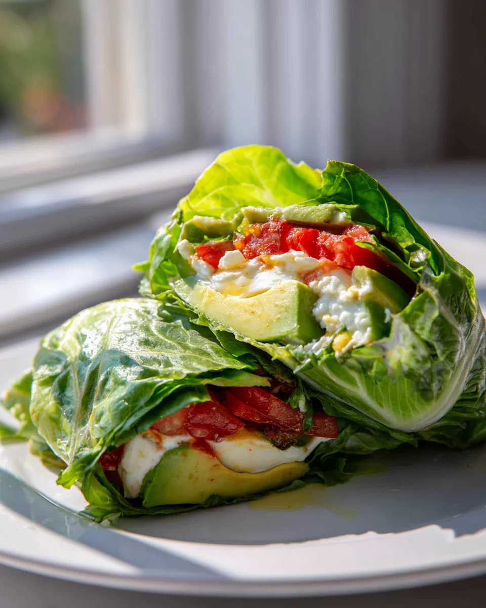 Low Carb Mozzarella Sandwich im Salatblatt: Gesund & Blitzschnell