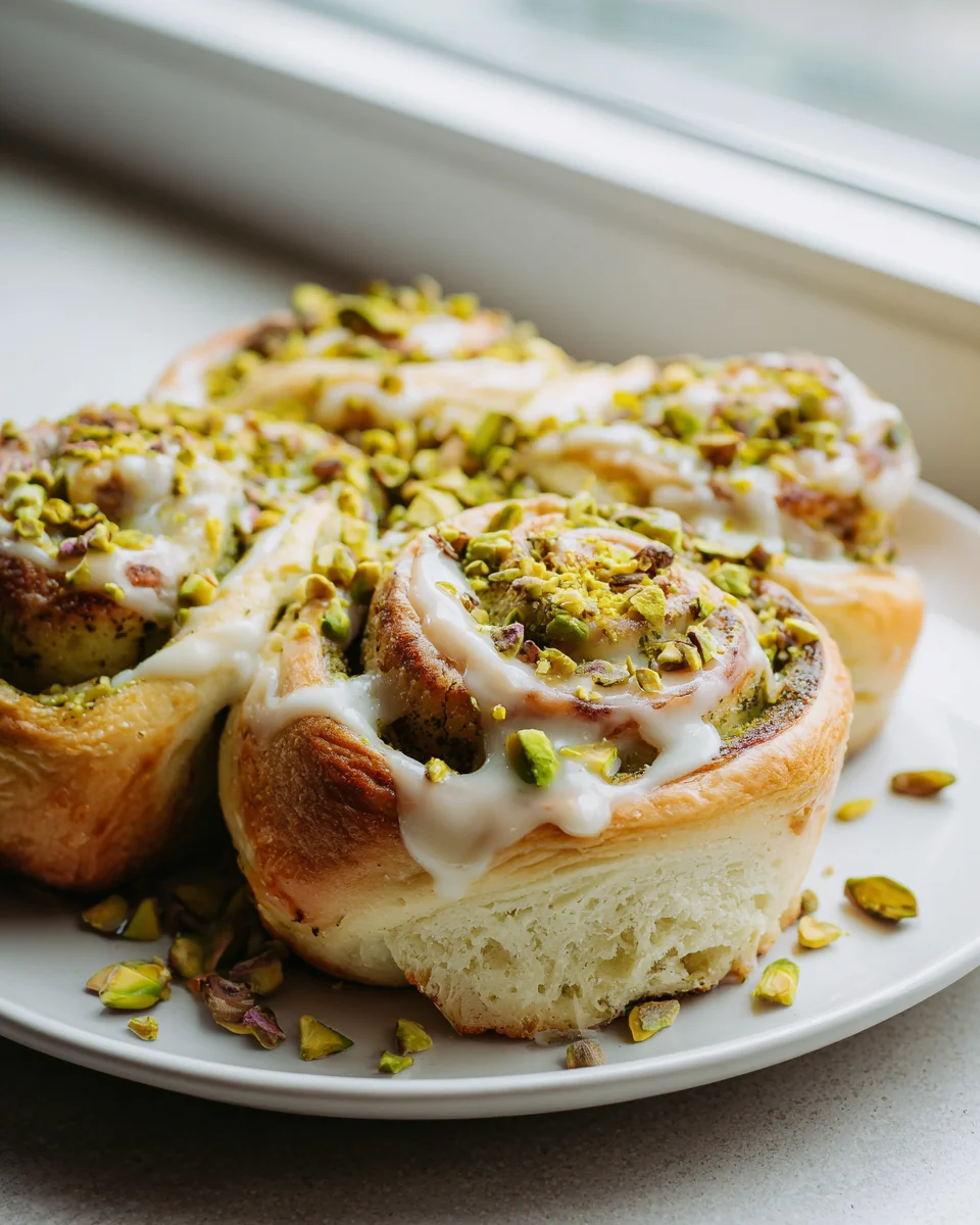 Kleine Pistazien Zimtschnecken: Schnell & unwiderstehlich.