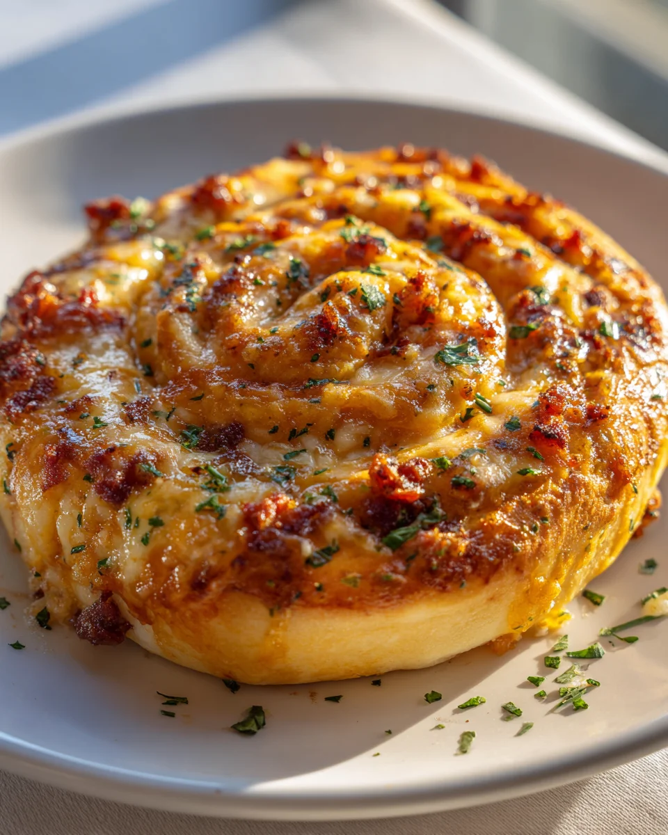 Ei & Beef Bacon Pizza Schnecken – Dein Frühstückshit!