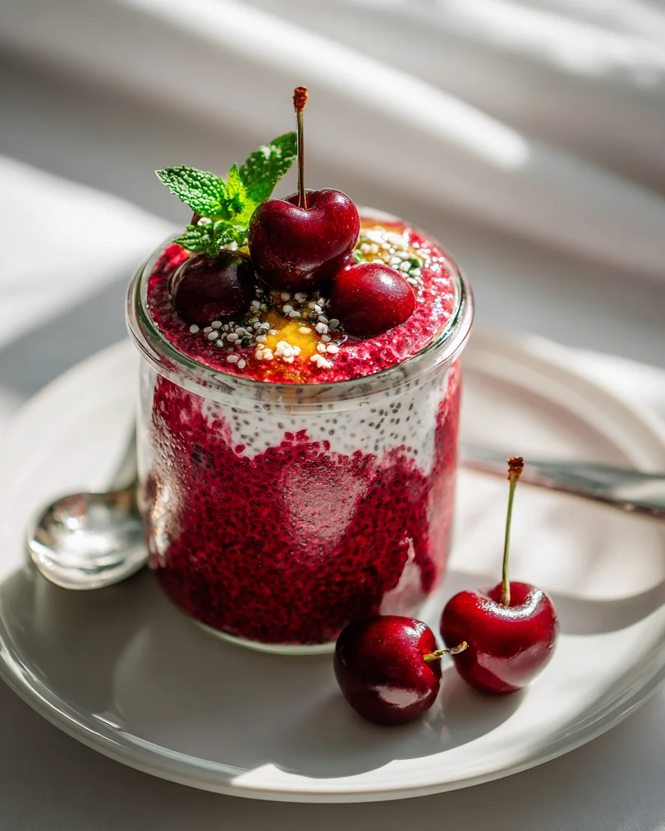 Gesunder Kirsch-Chia-Pudding: Dein leichtes Superfood-Dessert!