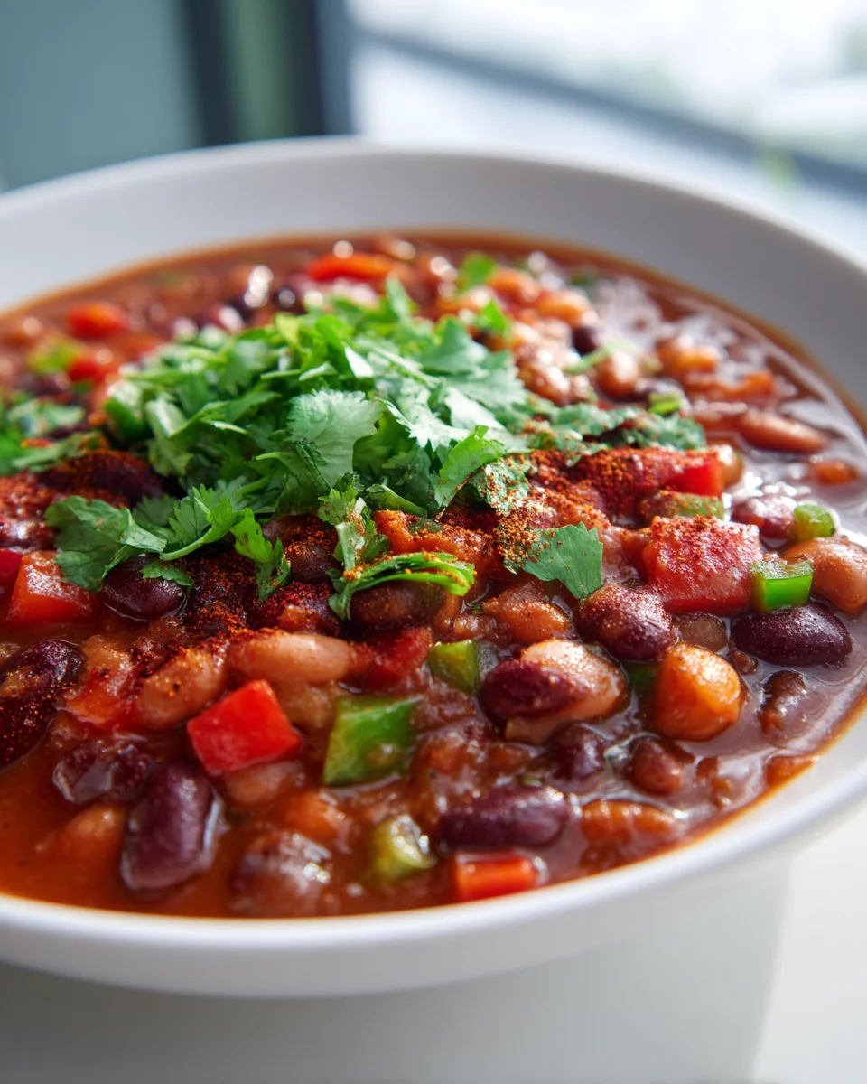 Cremiges Slow Cooker Drei-Bohnen-Chili – Dein Rezept für Glück