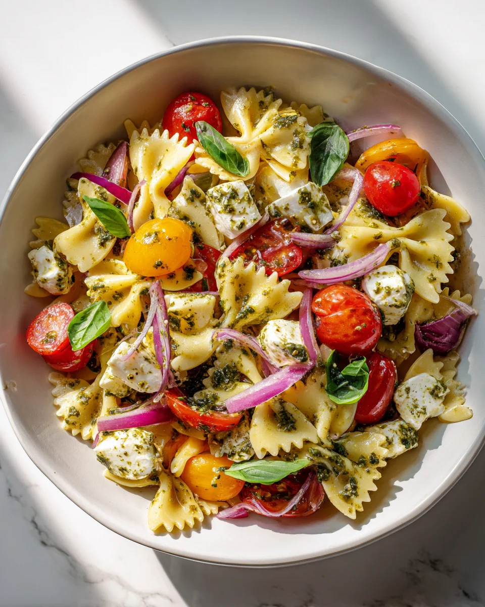 Sommerlicher Farfalle Nudelsalat: Einfach & unwiderstehlich